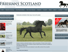 Tablet Screenshot of friesiansscotland.com
